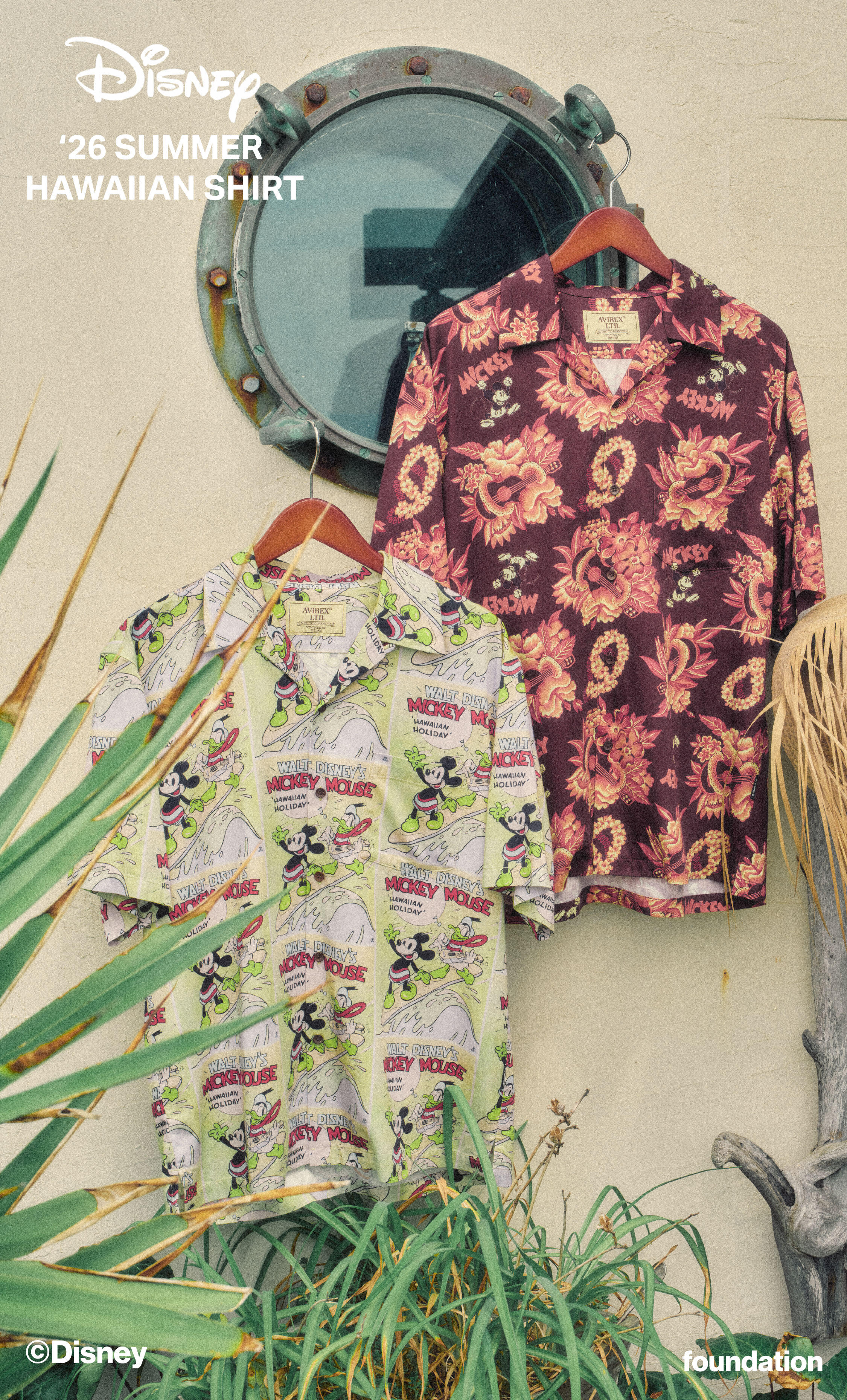 26 MID SUMMER DISNEY HAWAIIAN SHIRT COLLECTION | AVIREX OFFICIAL